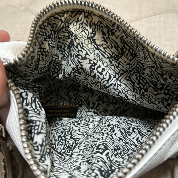Rebecca Minkoff Triple Zip Mini Crossbody Bag white Leather Silver-Tone Hardware - Picture 5 of 7